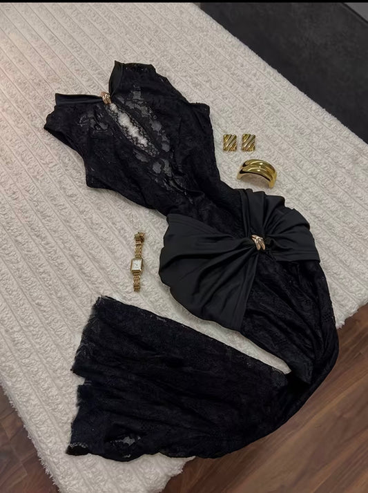 Black Laced Summer Night Maxi Dreds